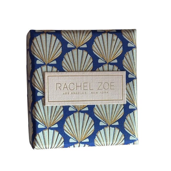 NIB Rachel Zoe Gold Over 925 Sterling Silver Black Eye Sardine Dangle Earrings - Picture 3 of 3